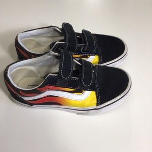 Vans Flames Kids Boys Sneakers 12.5